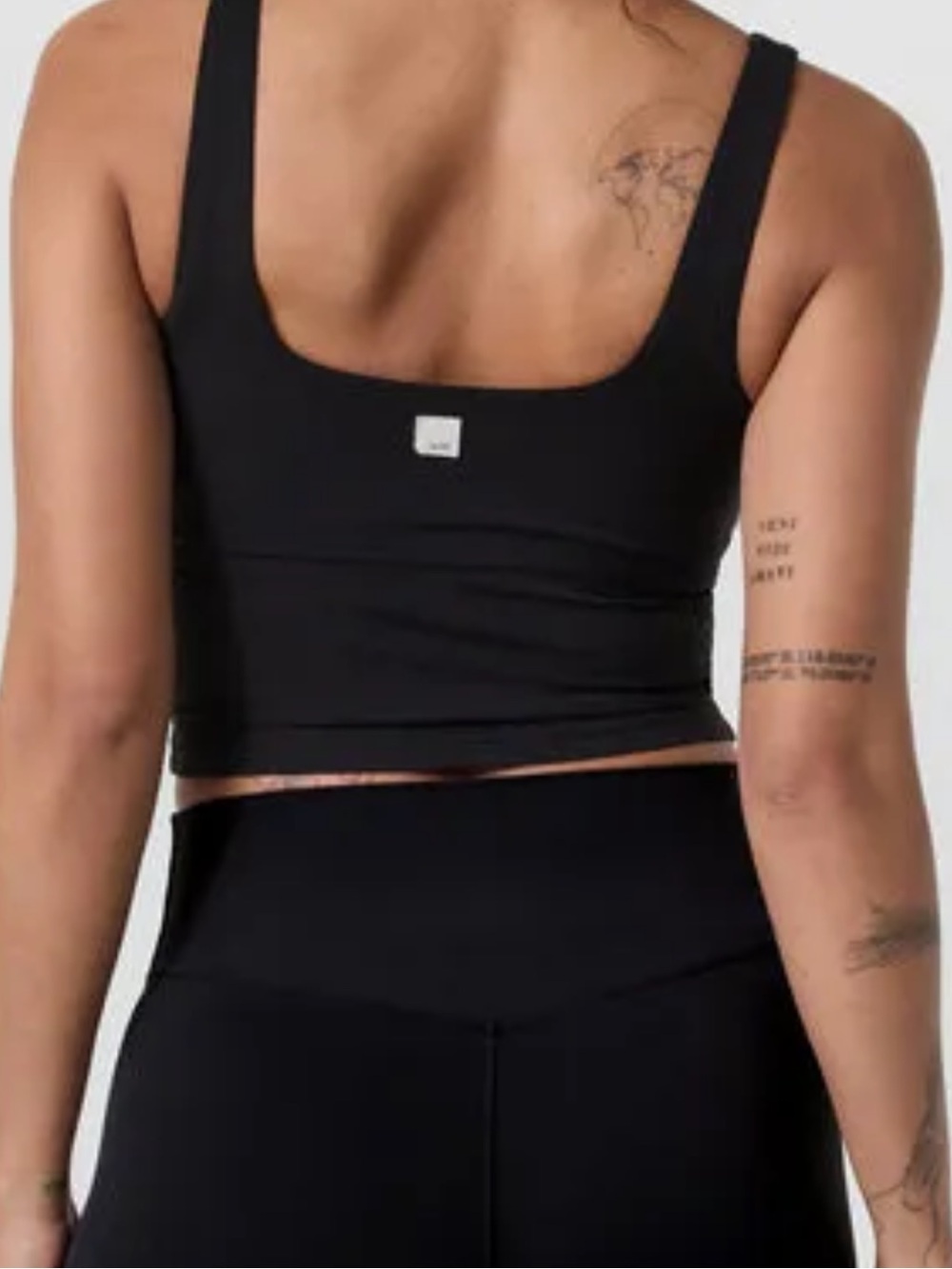 Vuori AllTheForm Support Tank Black XL Built In Bra Shelf Crop Yoga Top*W25